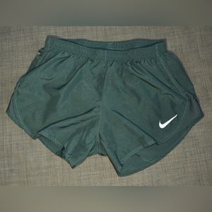 Dark Green Nike Dry Fit Running Shorts